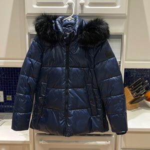DKNY Parka metallic blue